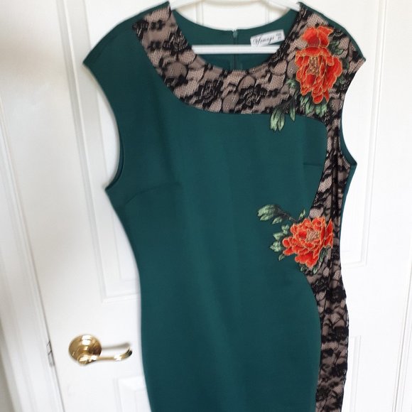 Vfemage Cap Sleeve Floral Print Dress - Picture 1 of 3